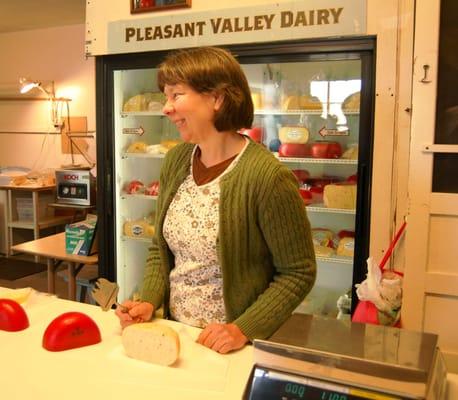 Tasting makes you want to buy a variety of Pleasant Valley's cheeses.