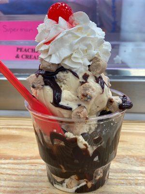 Cookie dough sundae