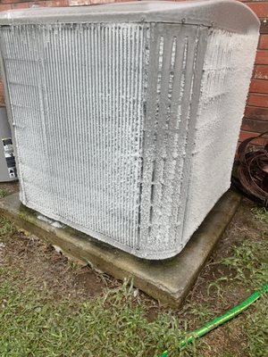 Frozen HVAC unit