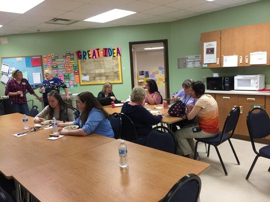 Staff Break room, fellow yelpers think about sponsoring meals for your local community school!