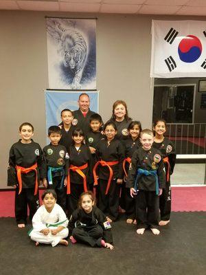 All of the students passed their Belt Test on Friday January 27th 2017