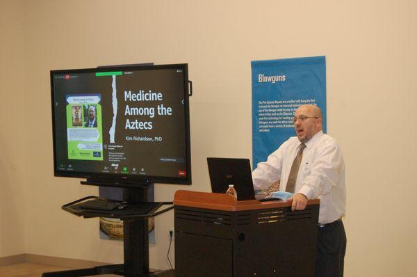 USCL Professor Dr. Kim Richardson presents "Medicine among the Aztecs" at the 16th Annual Native American Studies Week.