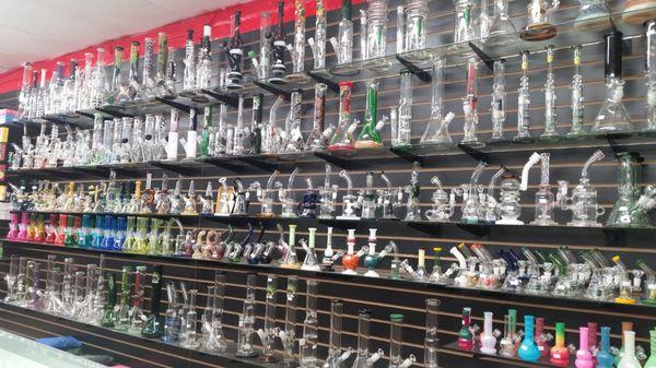 A large selection of glass