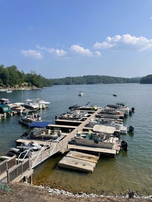 Pulled our boat right up to the dock.