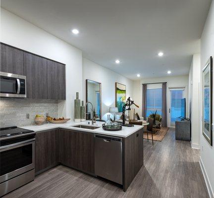 Kitchen to Living Area and Patio