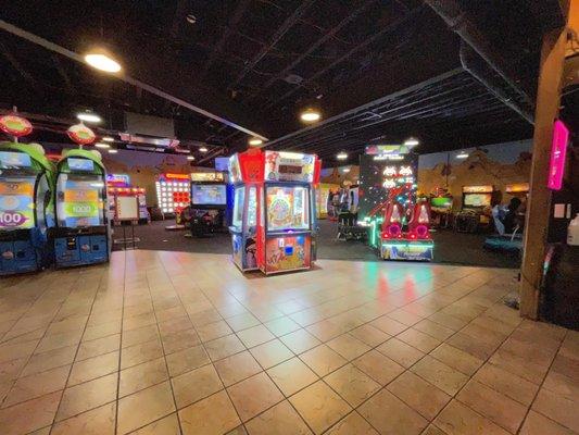 Arcade games, ski ball, and traditional fun games