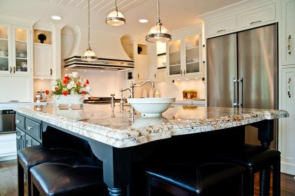 Modern alabaster toned Kitchen with hints of precious metals.