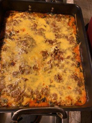 Veggie & Ground Turkey Lasagna