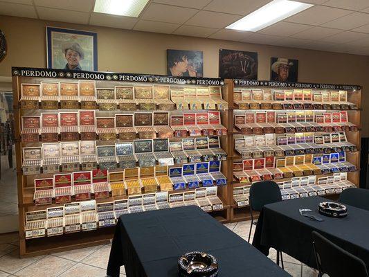 A display of all Perdomo Cigars on the market.