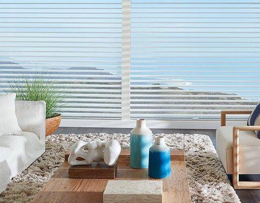 Hunter Douglas Silhouette provides UV protection & still let you enjoy the beautiful view outside