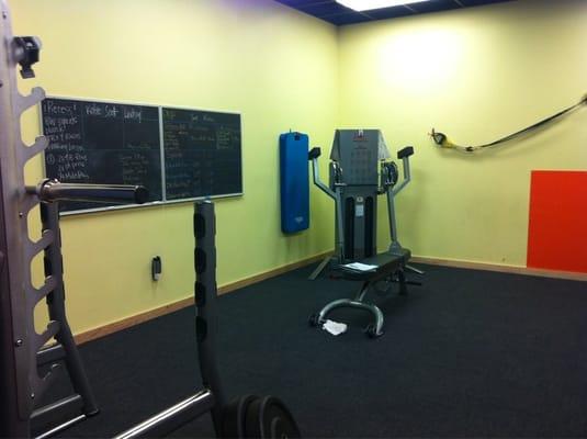 One of the private training rooms.