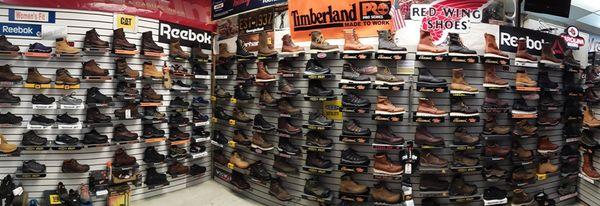 The wall of boots