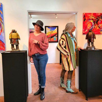 shopping at "art is gallery santa fe" is fun, you will see the art of 9 different artists.