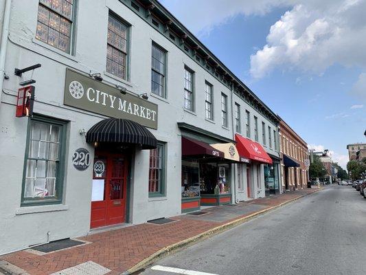 Part of the charming street area of City Market.