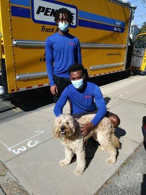 Grateful Goldendoodle with Orlando and Nahom