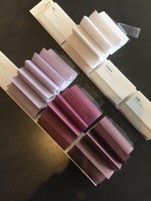 Duette Honeycomb shades in gorgeous colors