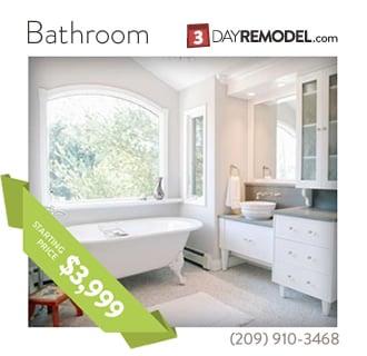 Full bathroom remodeling starting at only $3,999.