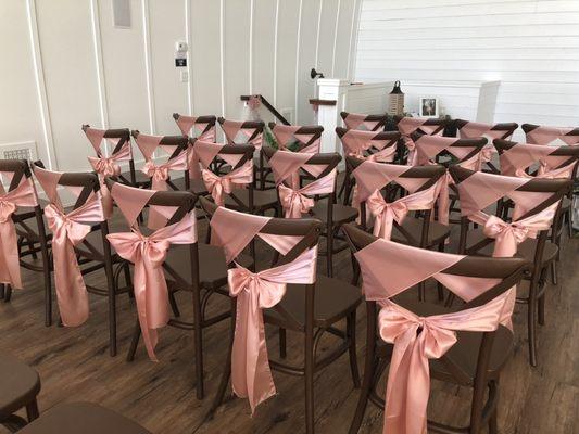 Chairs with sashes