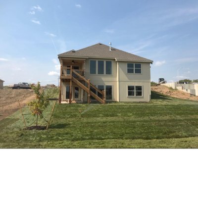 New sod installation in Benson Place prior to Parade of Homes. Great job EarthScapes staff from harvest to install!