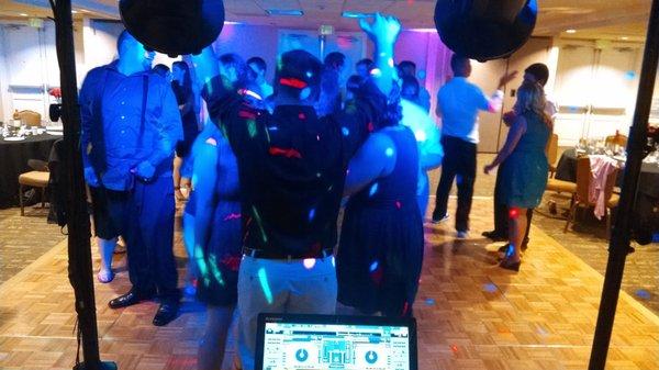 Lots of dancing all night long at a wedding