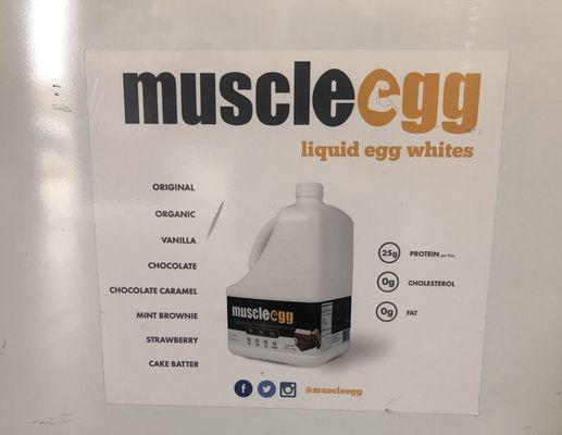 We carry Muscle Egg gallon sizes