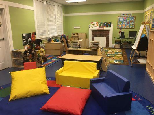 Our preschool room, which serves children ages three and four.