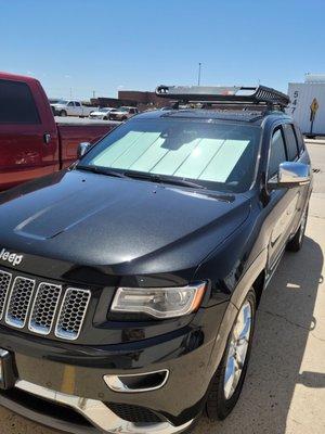 My brand new windshield and bracket courtesy of Ben's Auto Glass.