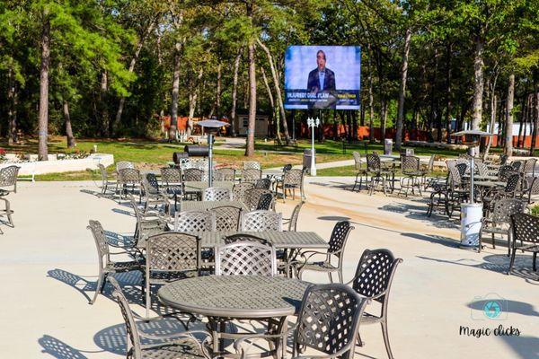 Outdoor patio seating