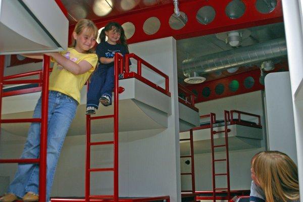 Bunk beds in the dorms!