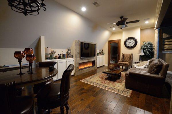 Renovated attic space into a comfortable tv area