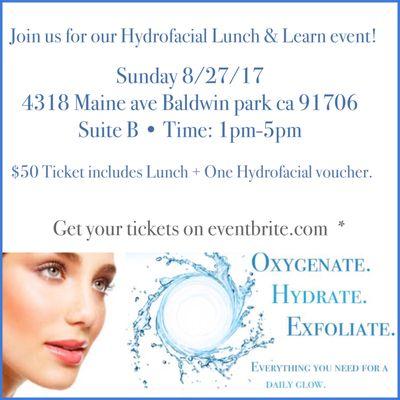 Hydrofacial Event 8/27/2017