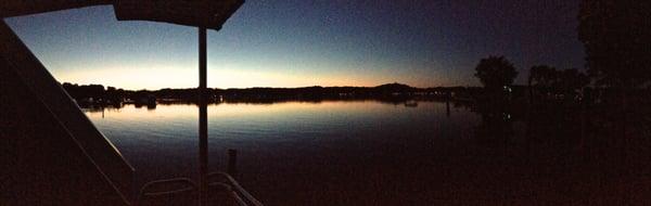 Sunset view from the boat