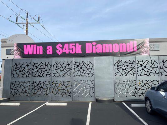 Come by our store before Christmas eve to have a chance to win a 10ct emerald cut diamond.