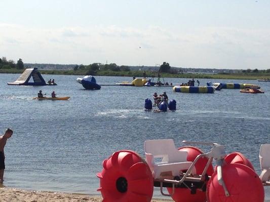 We are open for business with all new equipment. SUPs, kayaks, water bikes, pedal boats, and of course Jump Island!!