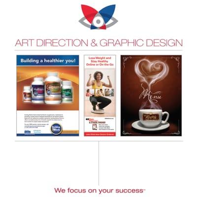 Art Direction & Graphic Design Services: Product Sheets, Quick Reference Flyers Restaurant Menus, and more.