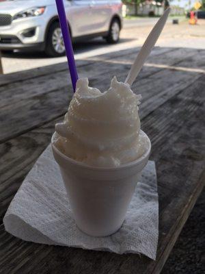 Coconut flavored raspa.