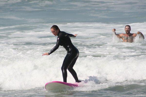 Step Two - Ride your first wave all the way to the beach.