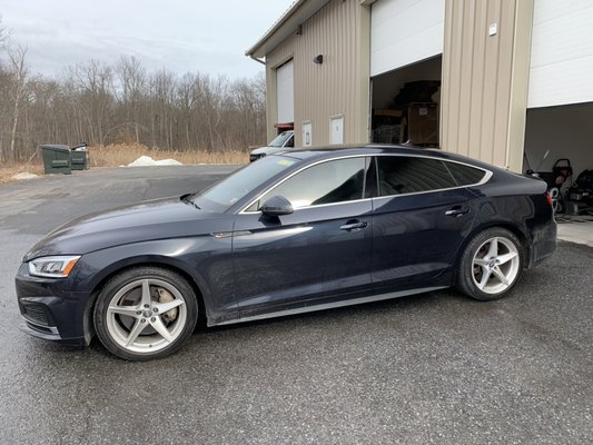 35% tints done all around on this Audi A5