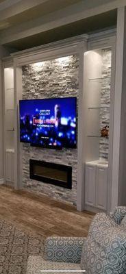 Electric fireplace unit