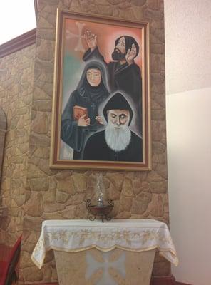 St Charbel, St Rafqa, and St Na'met Allah El Hardini