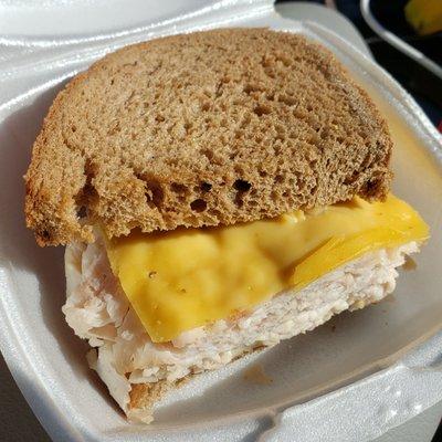 1/2 turkey & cheese on wheat