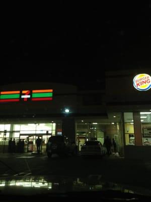 Front of store, next to Burger King.