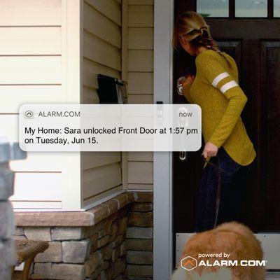 Get notified when your family arrives home safely