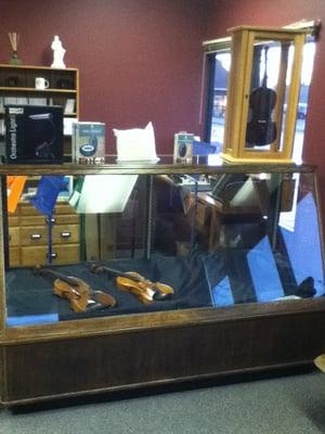 Violins on display