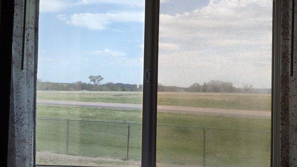 The view from my room. We heard and felt every tractor trailor's air brakes.