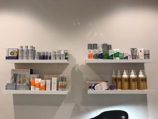 Retailing Skin Script Rx and Image Skincare.