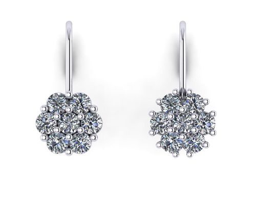 Exquisite diamond drop earrings.