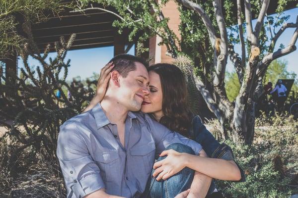 Engagement photo session of Omaya and Andrew in Scottsdale, AZ.