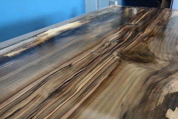 Spalted live edge green ash slab. Color is natural. #liveedge #reclaimedwood #rliveedgeslabs