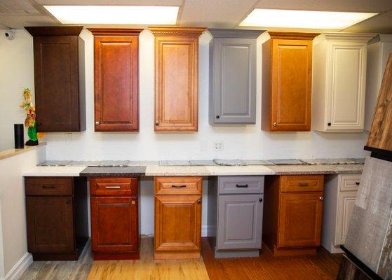 our 7 lines of cabinets